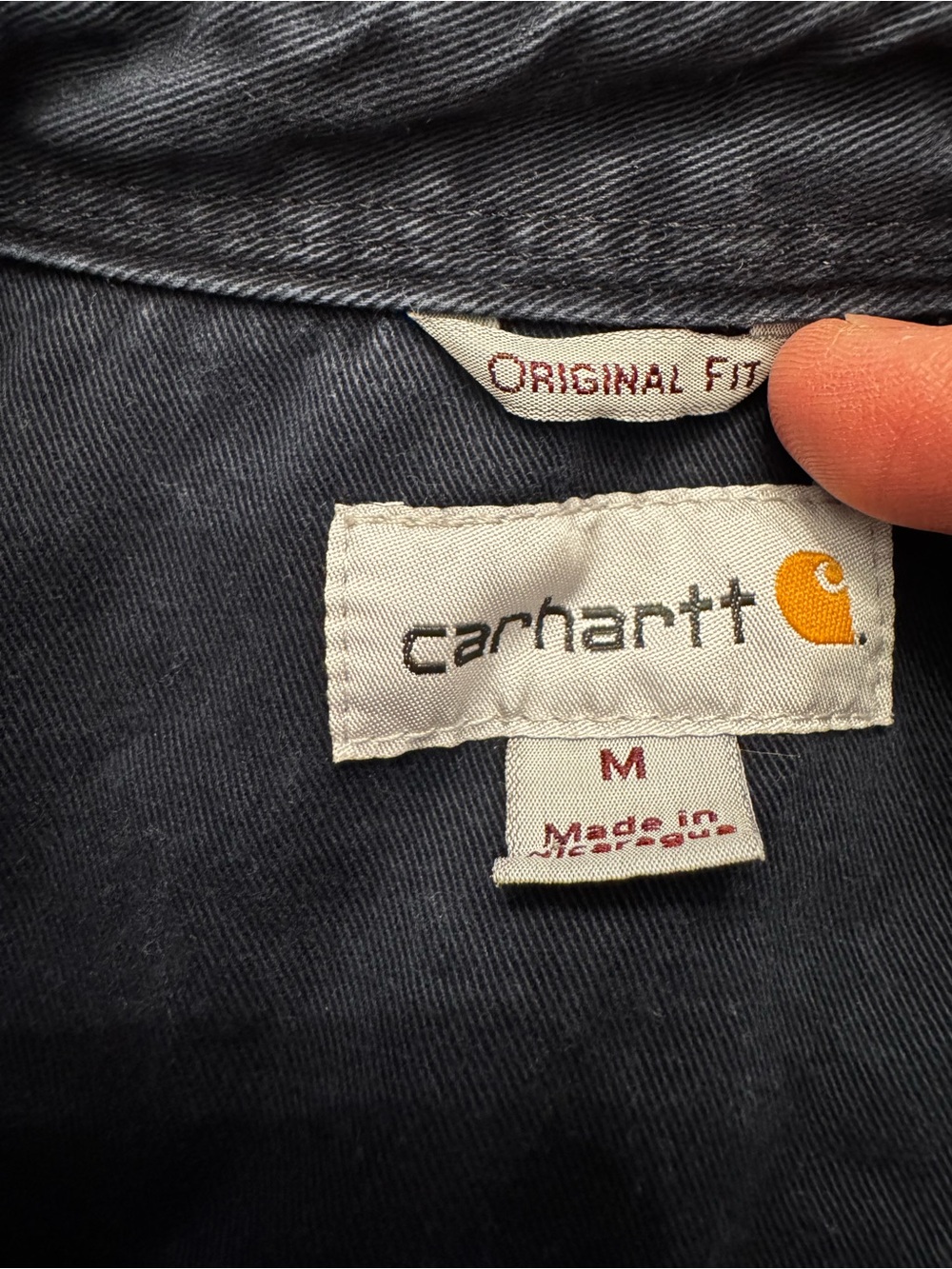 Carhartt Men's Blue S09-MDT Button-Front Work Shirt Jacket 2014 - Picture 5 of 9